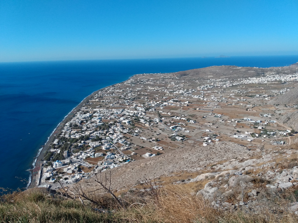 View of Perissa from Ancient Thera