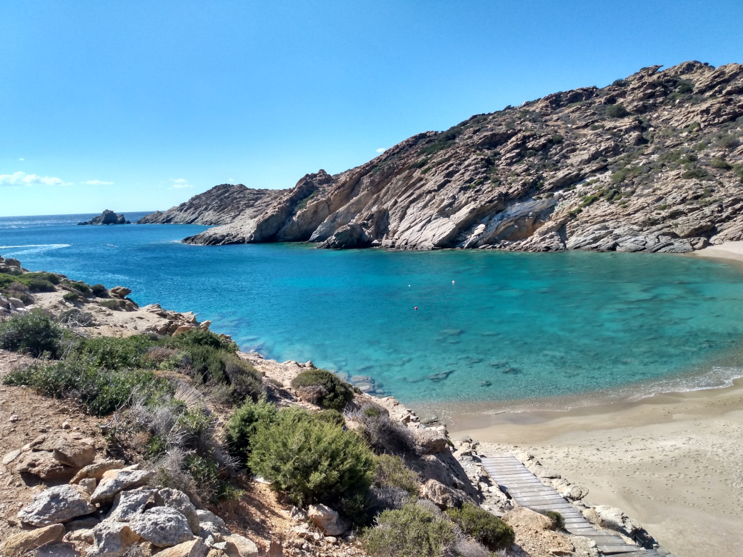 Secluded beach on Ios