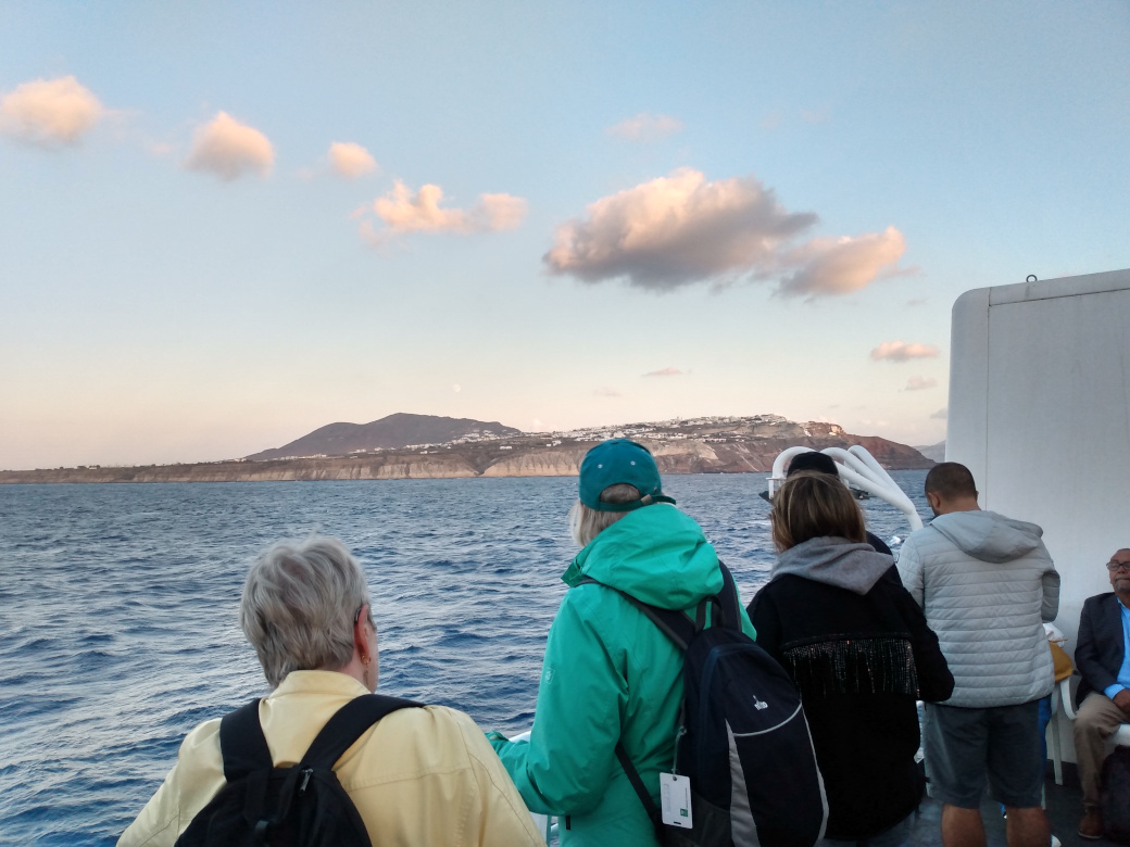 Arriving back at Santorini